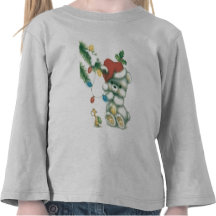 A camisa do miúdo do urso do feriado do Natal Camisetas
