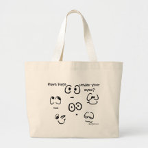 A cara engraçada dos desenhos animados Eyes a saco Bolsas Para Compras