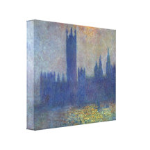 A casa do parlamento na névoa por Claude Monet Impressão De Canvas Esticada