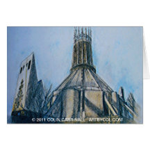 A catedral católica Liverpool Colin Carr-Nall Cartão