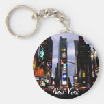 A cidade do Times Square da corrente chave de New  Chaveiros