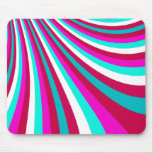 A corrediça Groovy do arco-íris da cerceta do rosa Mouse Pads