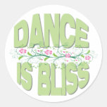 A dança é camisas da felicidade adesivo