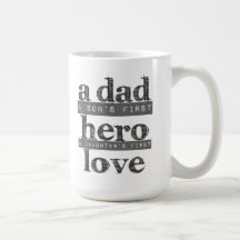 A definição de uma caneca de café do pai
