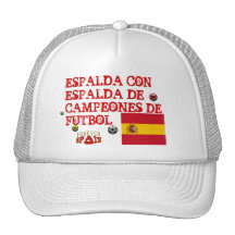 A espanha de volta ao futebol traseiro patrocina o boné