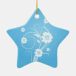 A estrela feita sob encomenda Ornaments as flores  ornamentos