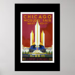 A feira de mundo de Chicago do poster das viagens 