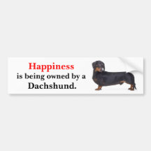 A felicidade está sendo possuída por um Dachshund  Adesivos