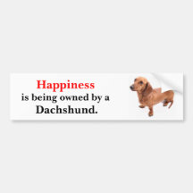 A felicidade está sendo possuída por um Dachshund  Adesivos