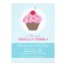 A FESTA DE ANIVERSÁRIO CONVIDA:: cupcake 5P Convite