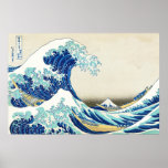 A grande onda fora da costa do poster de Kanagawa