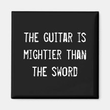 a guitarra é mais poderosa do que a espada imã de geladeira