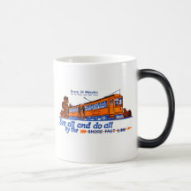 A linha rápida serviço da costa do trole caneca