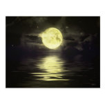 A lua que reflete na água cartões postais