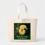 A mamã pode nós ir à praia! Rosas do bolsa da bols