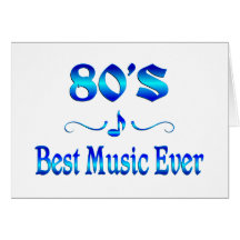 a melhor música 80s cartões