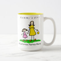 A menina da mamã - caneca triguenha da mãe & da fi