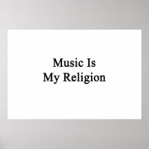 A música é minha religião posters