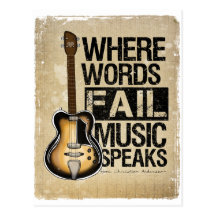 a música fala cartoes postais