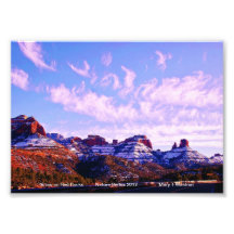 A neve no vermelho balança Sedona o Arizona Foto Arte