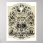 A ORAÇÃO VICTORIAN ESTILO DO SENHOR - 1876 POSTERES