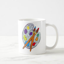 A paleta do artista caneca