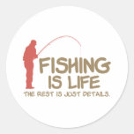 A pesca é vida adesivos redondos