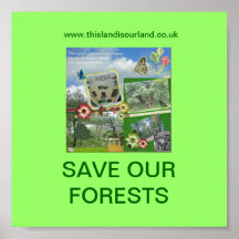 a pintura da floresta de sherwood do projeto do ar posters