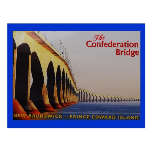 A PONTE P-E-I CANADÁ DA CONFEDERAÇÃO CARTAO POSTAL