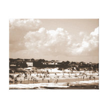 A praia impressão em tela canvas