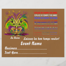A rainha do carnaval 8,5" x 11" vê por favor notas panfleto personalizados