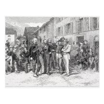 A sala de clube de Zermatt em 1864, "da subida Cartao Postal