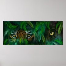 A selva Eyes - poster da arte do tigre & da panter