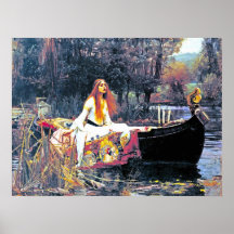 A senhora de Shalott, pintura de Nouveau da arte Posters