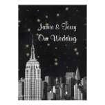 A skyline do ESB de NYC gravou o casamento estrela convites