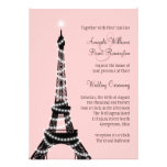 A torre Eiffel cintila convite do casamento (o ros