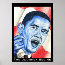 A viagem começa…. Presidente Barack Obama Pôsteres
