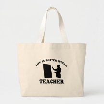 A vida é melhor com um professor bolsa de lona