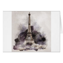 A Volta Eiffel de Paris Cartoes
