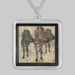 A zebra cor-de-rosa sombreia a colar colares
