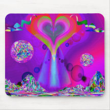 Abra o coração solar mouse pads