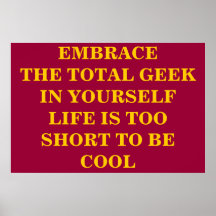 Abrace o geek total posteres