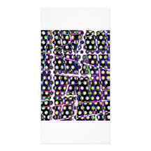 Abstrato da xadrez da polca por valxart.com cartões com fotos personalizados