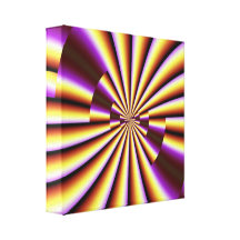 Abstrato do roxo e do amarelo impressão de canvas envolvidas