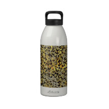 Abstrato do vidro de Martini do impressão do leopa Garrafas De Água Esportivas
