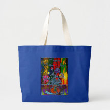 Abstrato floral do feliz dia das mães bolsas de lona
