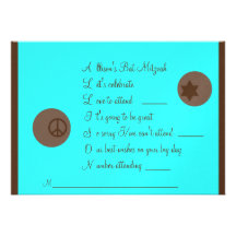 Acrostic RSVP do convite de Mitzvah do bastão de A