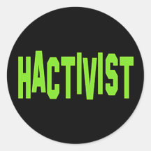 Activista do cabouqueiro de Hactivist Adesivos Redondos