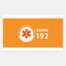 Adesivo Logomarca SAMU 192 - fundo laranja