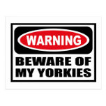 Advertir BEWARE de MEU cartão de YORKIES Cartoes Postais